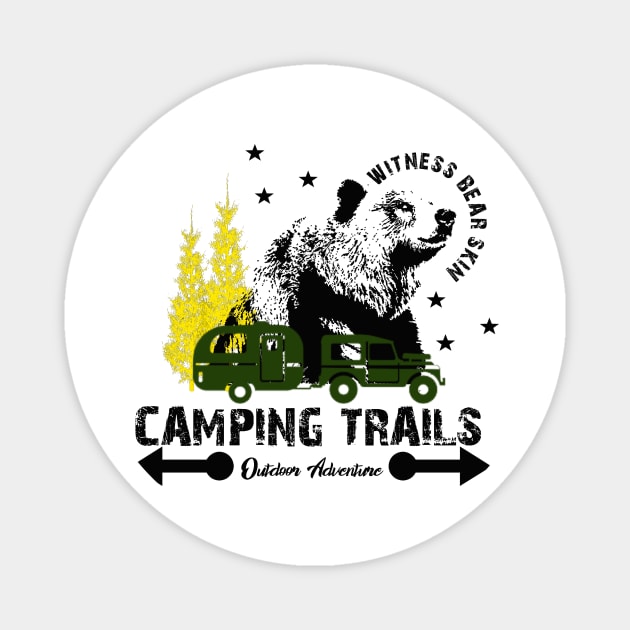 Camping Trails - witness bear skin Magnet by The Bombay Brands Pvt Ltd